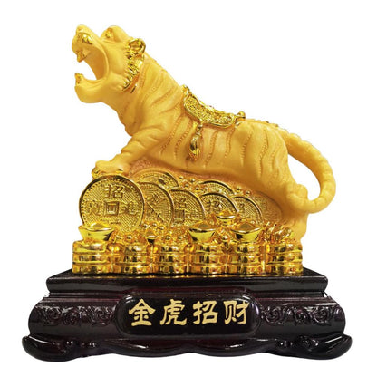 Resin Tiger Figurine Feng Shui Wealth Decor by HitMyNeed