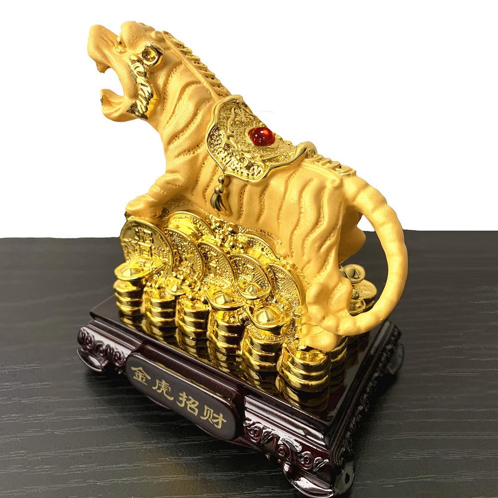 Resin Tiger Figurine Feng Shui Wealth Decor by HitMyNeed