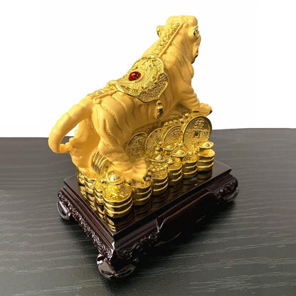Resin Tiger Figurine Feng Shui Wealth Decor by HitMyNeed