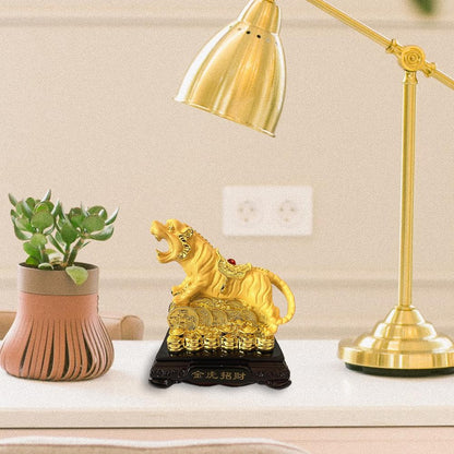 Resin Tiger Figurine Feng Shui Wealth Decor by HitMyNeed