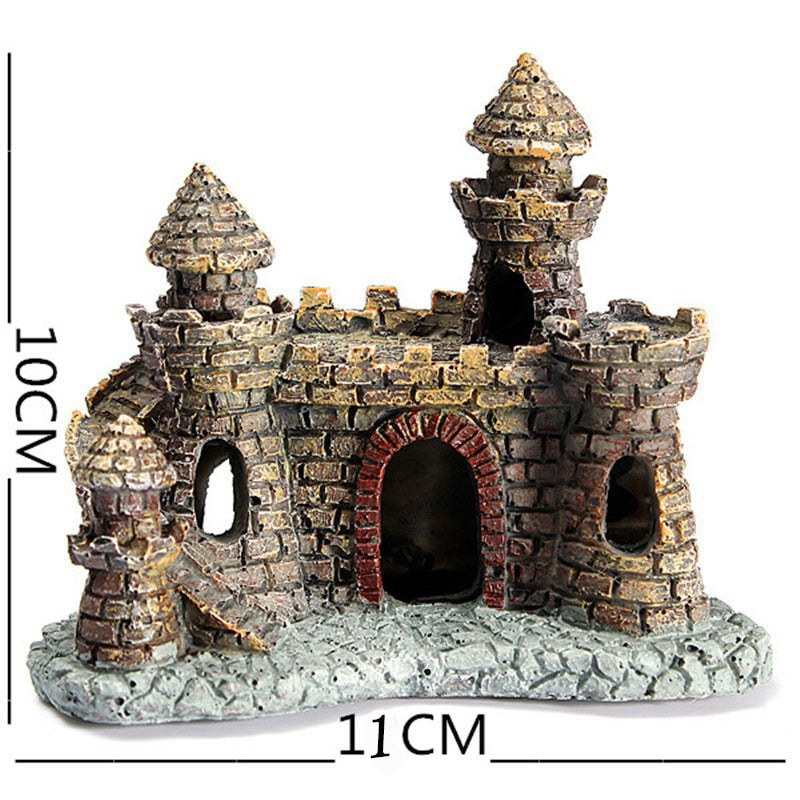 Resin Underwater Castle Ornament for Aquariums by HitMyNeed