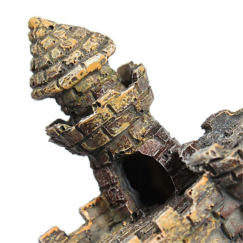 Resin Underwater Castle Ornament for Aquariums by HitMyNeed