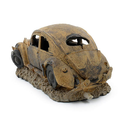Resin Wrecked Car Aquarium Ornament 16cm by HitMyNeed