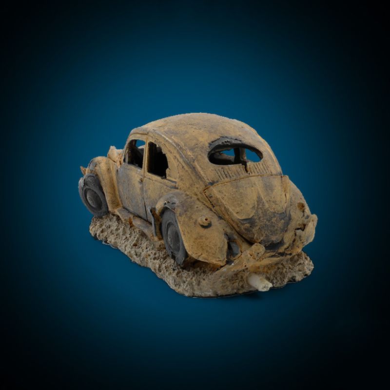 Resin Wrecked Car Aquarium Ornament 16cm by HitMyNeed