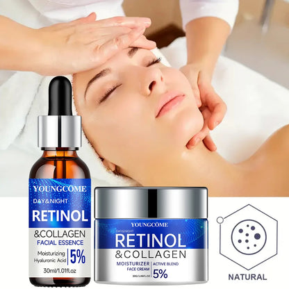 Retinol Cream & Serum Set for Smoother, Firm Skin by HitMyNeed