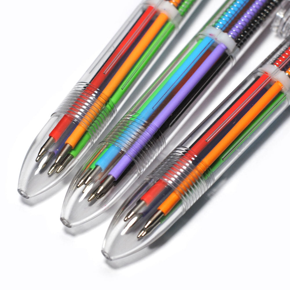 Retractable 6-Color Ballpoint Pens Set (2 Pcs) by HitMyNeed