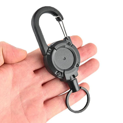 Retractable Anti-Loss Metal Keychain with Elastic Cord by HitMyNeed