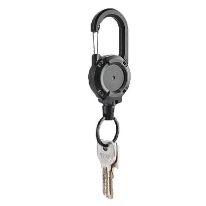 Retractable Anti-Loss Metal Keychain with Elastic Cord by HitMyNeed
