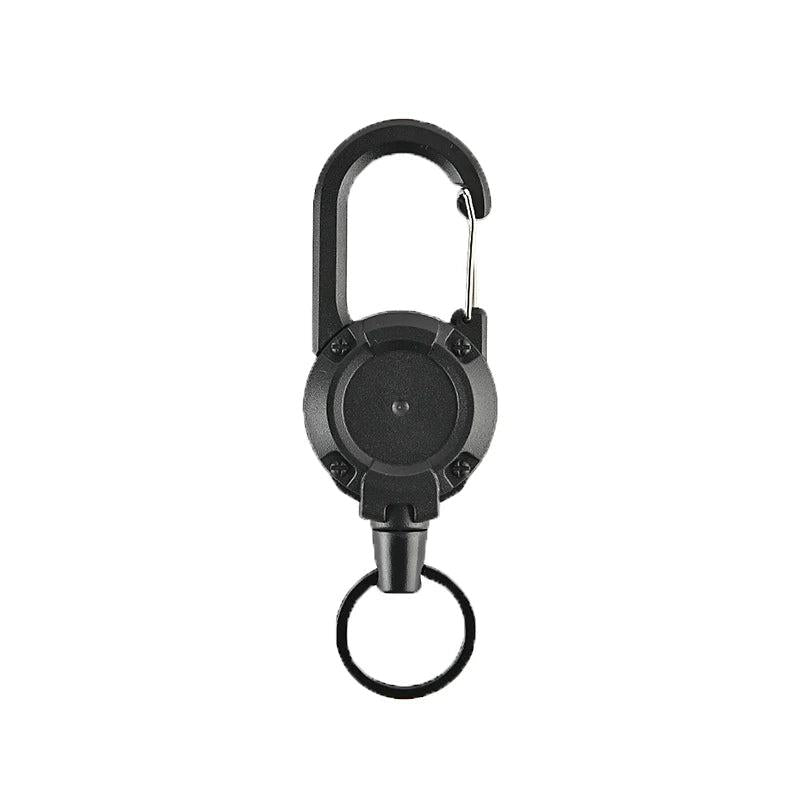 Retractable Anti-Loss Metal Keychain with Elastic Cord b by HitMyNeed