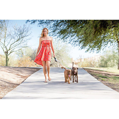 Retractable Double Dog Leash with Dual Brakes by HitMyNeed