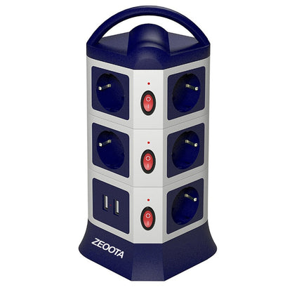 Retractable Extension Cord Multi-Socket Tower EU Plug by HitMyNeed