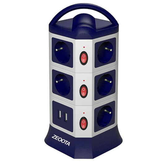 Retractable Extension Cord Multi-Socket Tower EU Plug by HitMyNeed