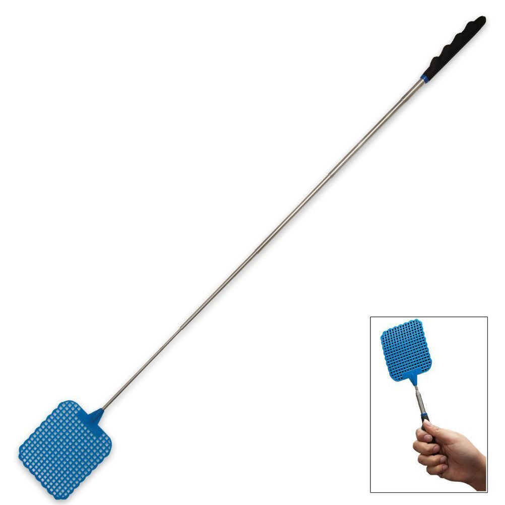 Retractable Fly Swatter with Stainless Steel Handle by HitMyNeed