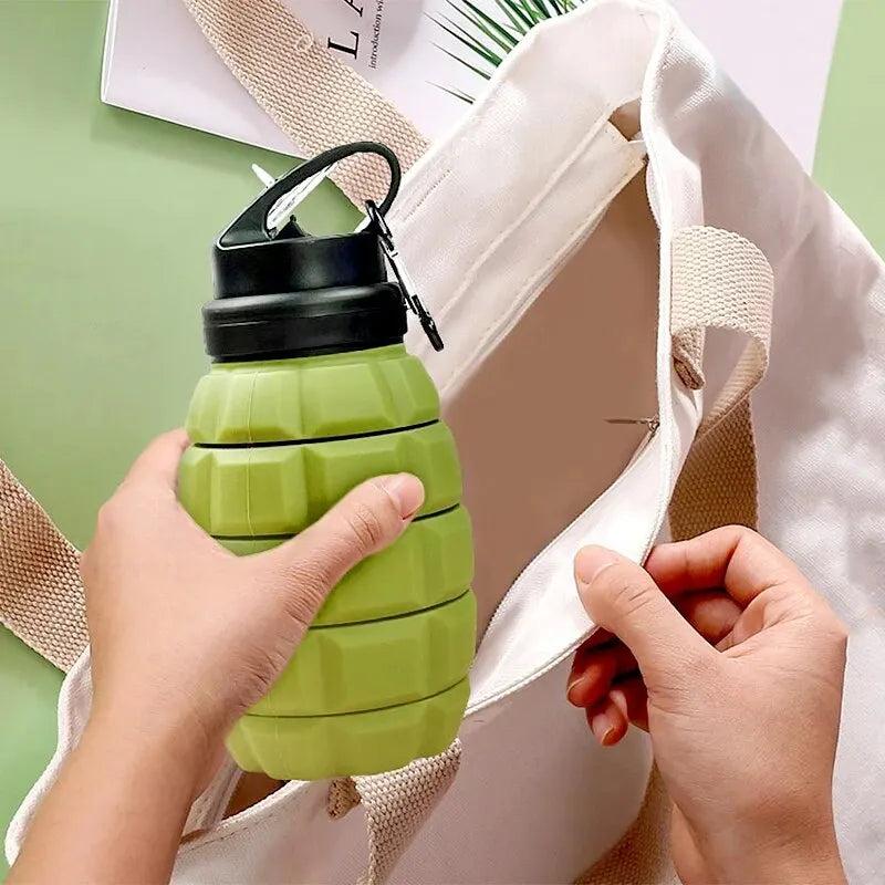Retractable Foldable Silicone Water Bottle 580ml by HitMyNeed