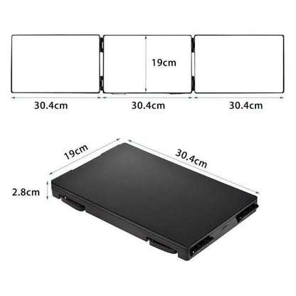Retractable Hanging Three-Way Folding Makeup Mirror by HitMyNeed