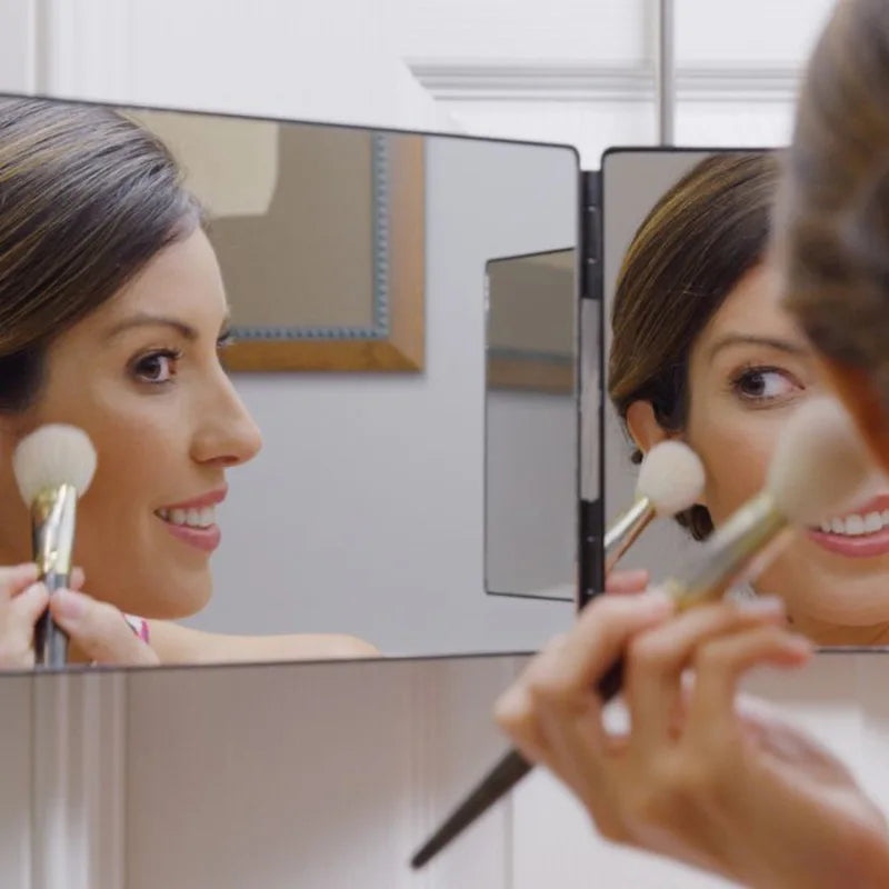 Retractable Hanging Three-Way Folding Makeup Mirror by HitMyNeed