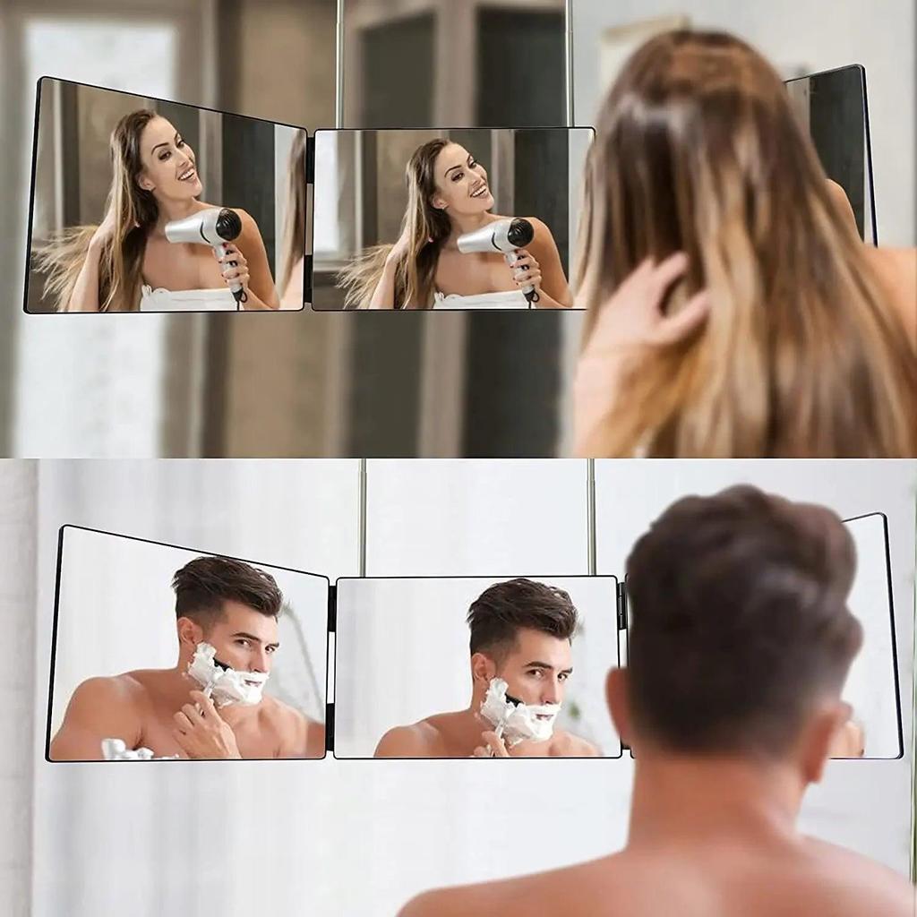 Retractable Hanging Three-Way Folding Makeup Mirror by HitMyNeed