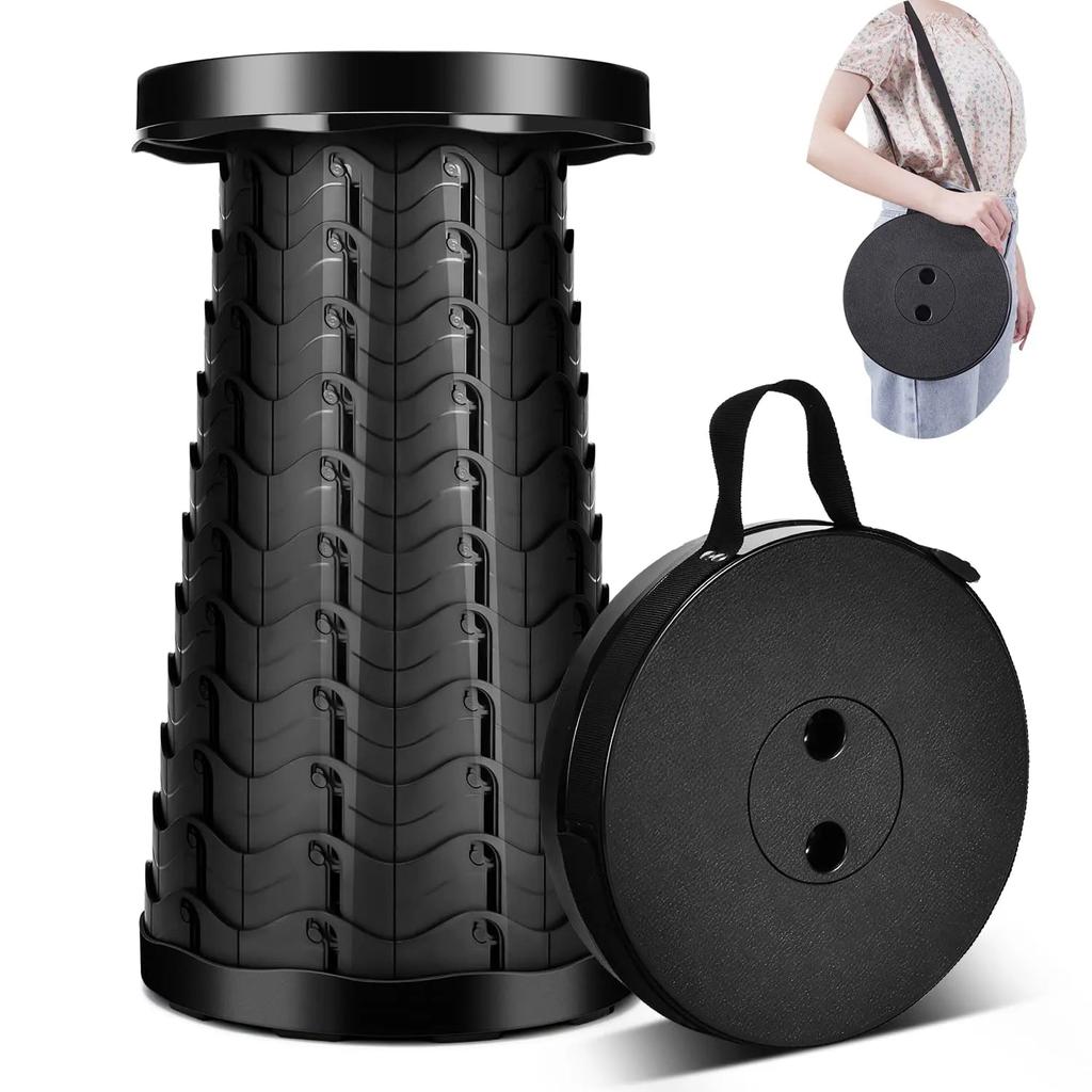 Retractable Portable Telescopic Camping Stool, 400 lbs by HitMyNeed