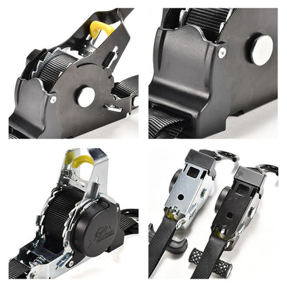 Retractable Ratchet Secure Cargo Straps for Cars & Motorcycles by HitMyNeed