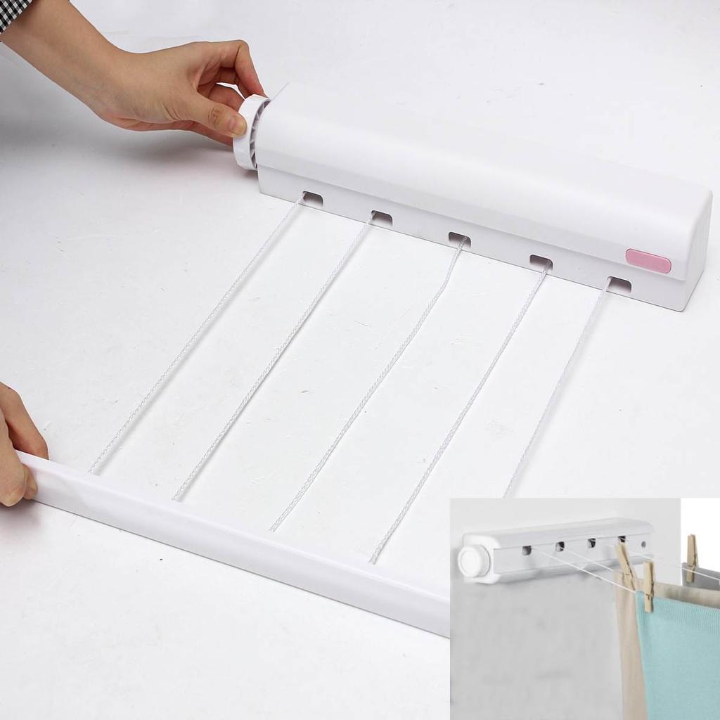 Retractable Wall-Mounted Clothes Drying Rack by HitMyNeed