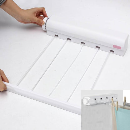 Retractable Wall-Mounted Clothes Drying Rack by HitMyNeed