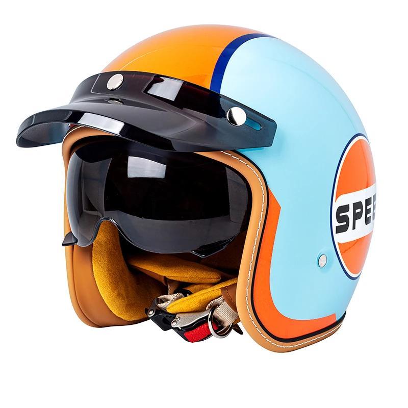 Retro 3/4 Semi-Open Motorcycle Helmet for Winter by HitMyNeed