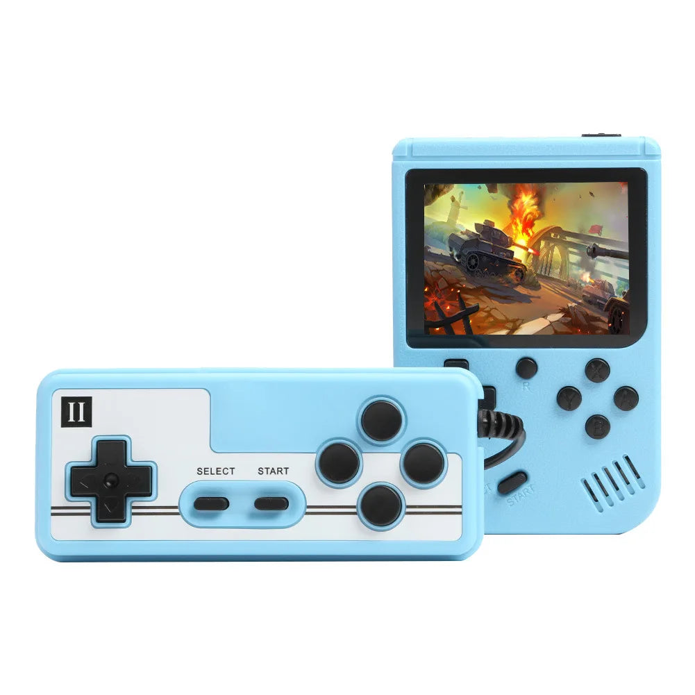 Retro 8-Bit Handheld Game Console with 500 Games blue-doubles by HitMyNeed
