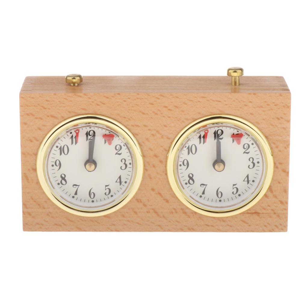 Retro Analog Wooden Chess Clock with Dual Timers by HitMyNeed