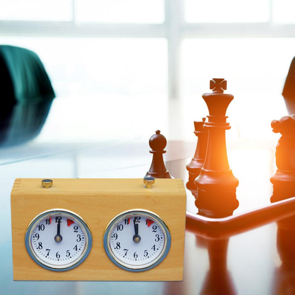 Retro Analog Wooden Chess Clock with Dual Timers by HitMyNeed