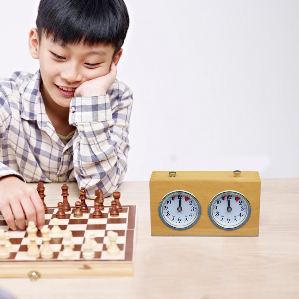 Retro Analog Wooden Chess Clock with Dual Timers by HitMyNeed