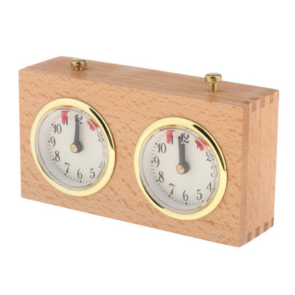 Retro Analog Wooden Chess Clock with Dual Timers by HitMyNeed