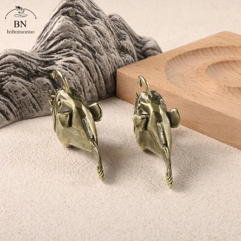 Retro Brass Anglerfish Ocean Miniature Decoration by HitMyNeed