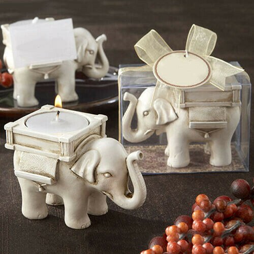 Retro Elephant Tea Light Holder in Resin by HitMyNeed