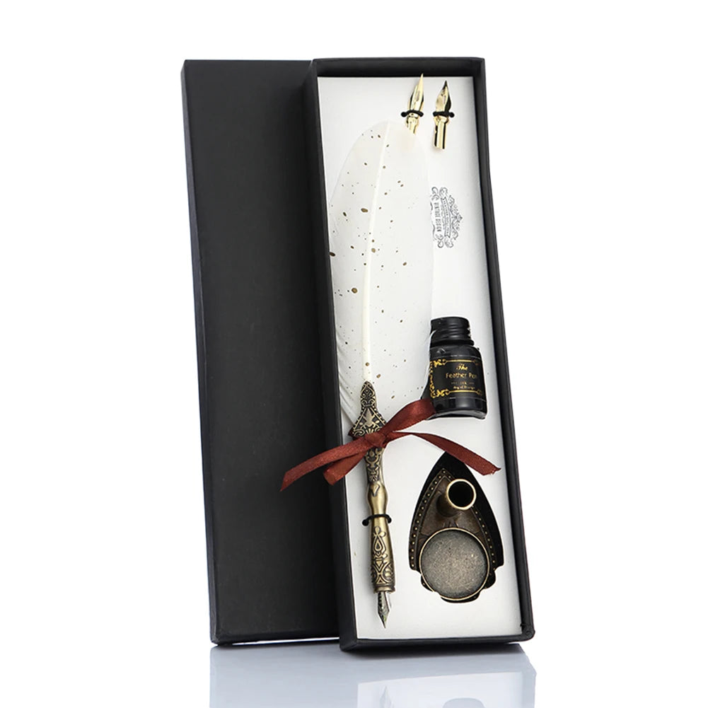 Retro Feather Dip Calligraphy Quill Pen Set by HitMyNeed