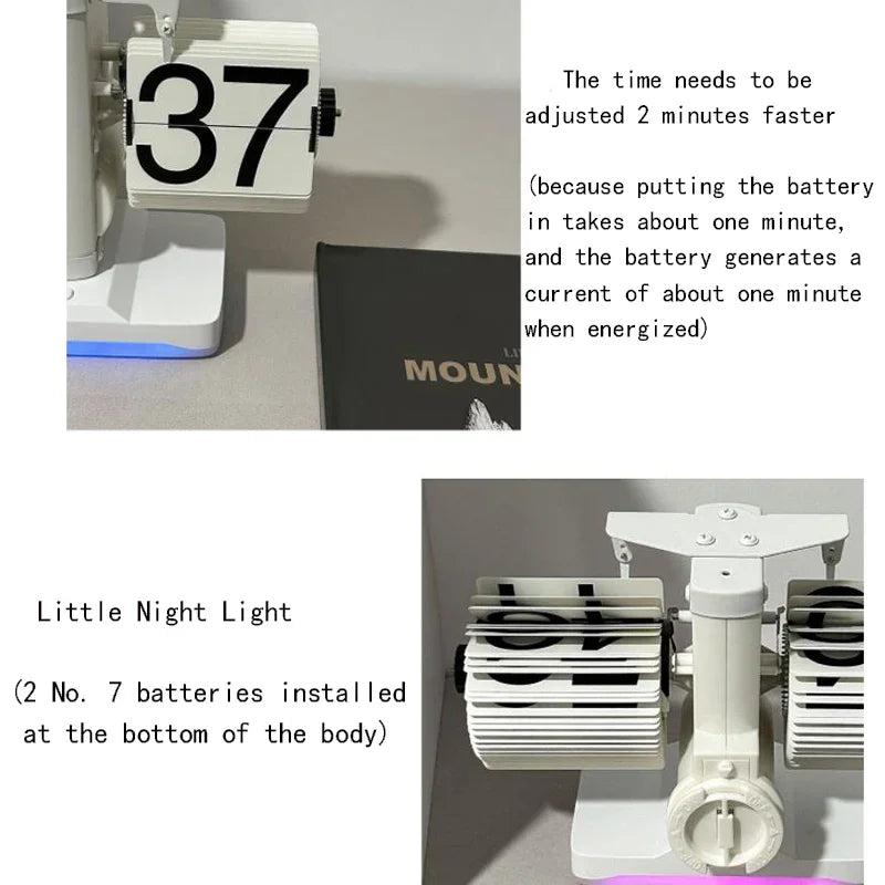 Retro Flip Desk Clock with Mechanical Display by HitMyNeed