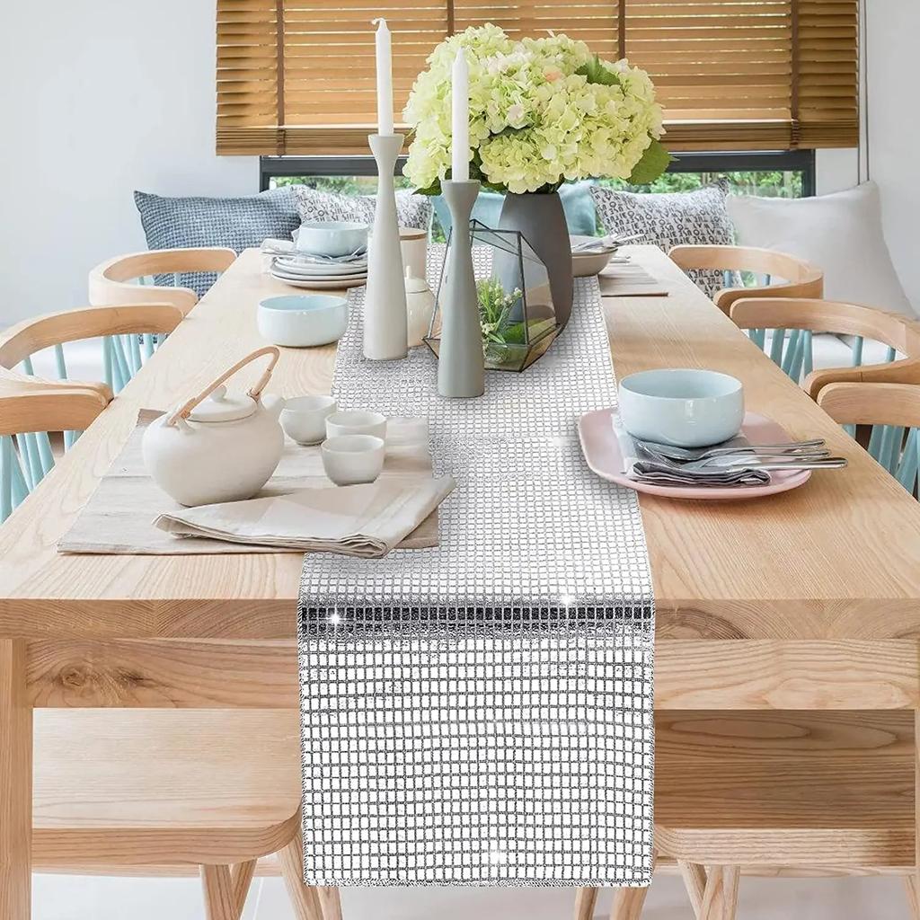 Retro Glitter Sequin Table Runner for Parties by HitMyNeed