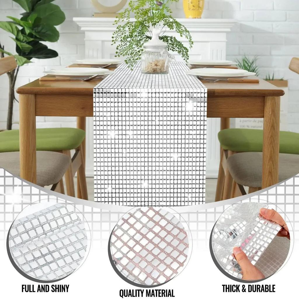 Retro Glitter Sequin Table Runner for Parties by HitMyNeed