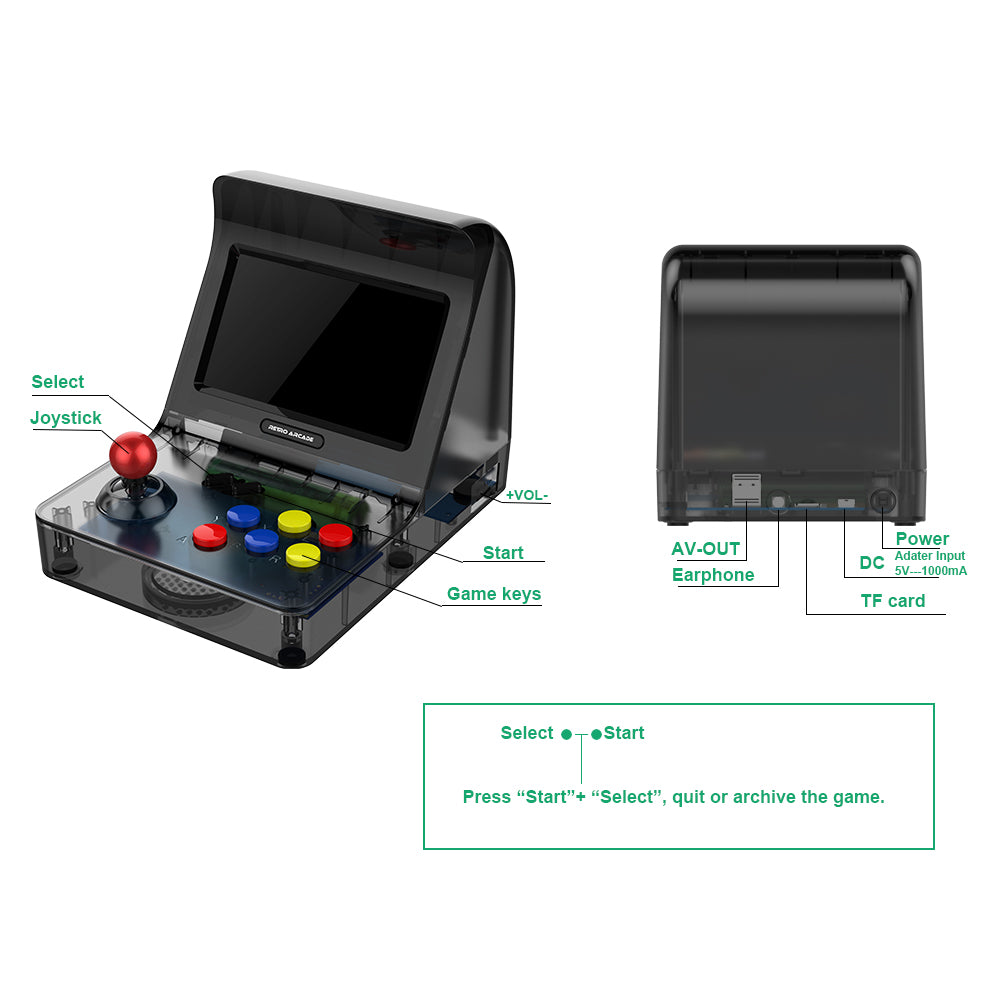 Retro Handheld Family Video Game Console 4.3" by HitMyNeed
