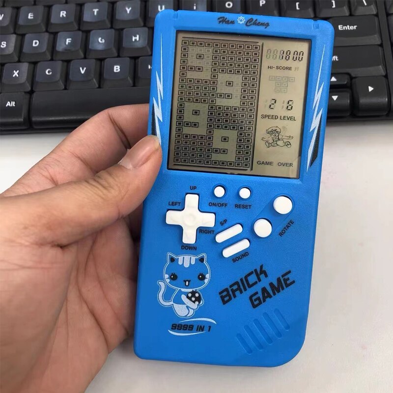 Retro Handheld Puzzle Game Console for Kids - Blue by HitMyNeed