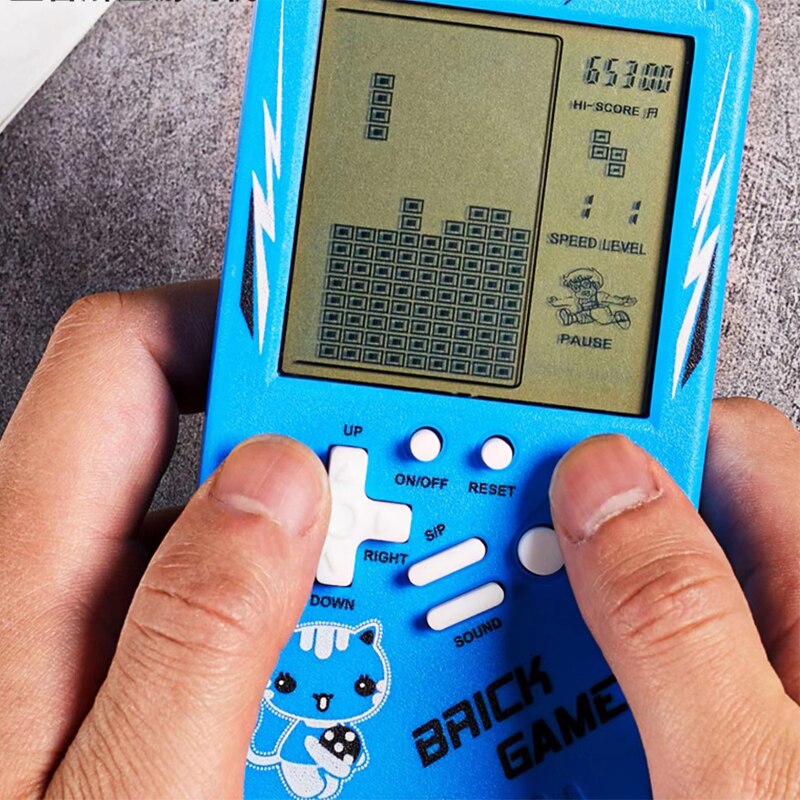 Retro Handheld Puzzle Game Console for Kids - Blue by HitMyNeed