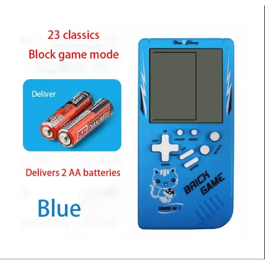 Retro Handheld Puzzle Game Console for Kids - Blue by HitMyNeed