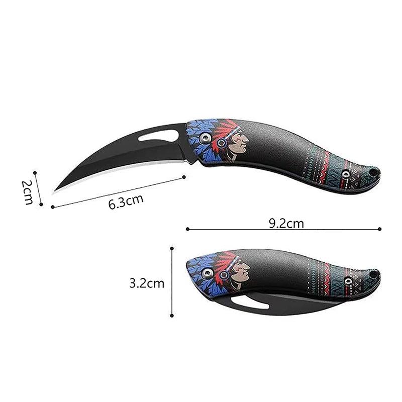 Retro Indian Pattern Folding Pocket Knife by HitMyNeed