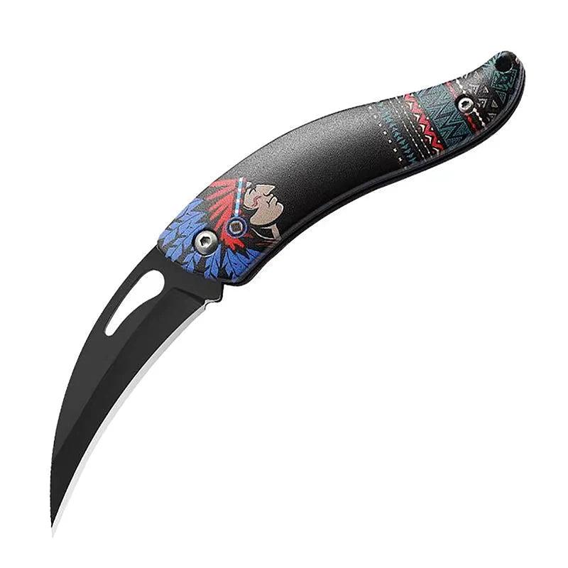 Retro Indian Pattern Folding Pocket Knife by HitMyNeed