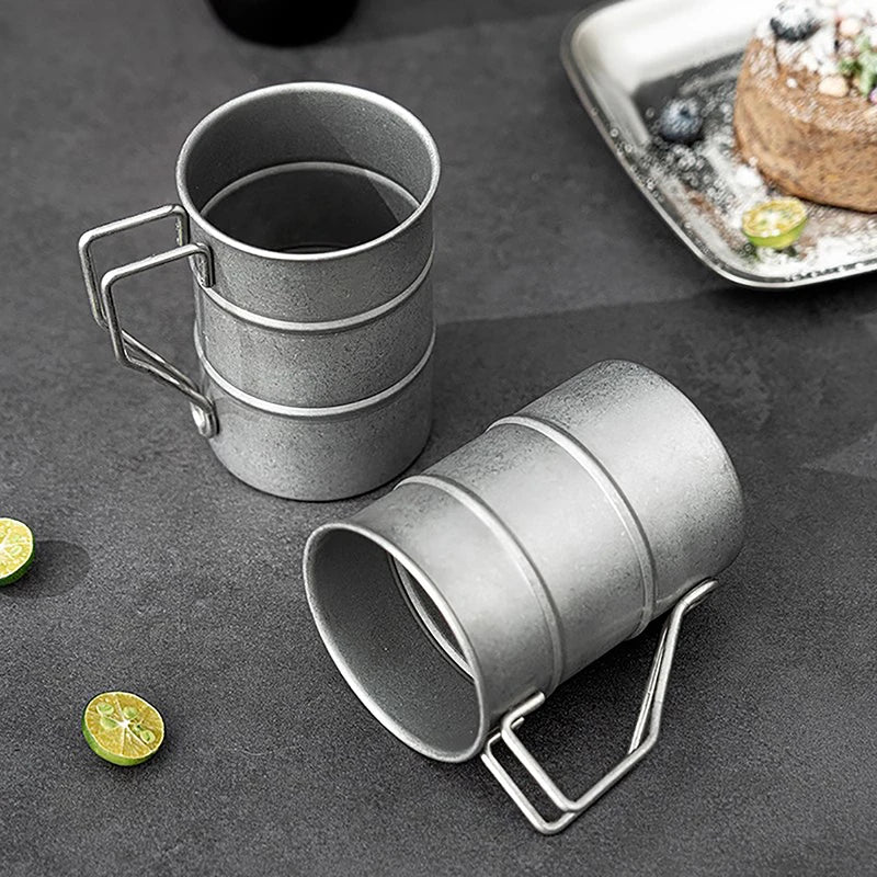 Retro Industrial Oil Barrel Stainless Steel Mug 380ml by HitMyNeed