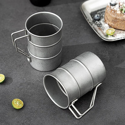 Retro Industrial Oil Barrel Stainless Steel Mug 380ml by HitMyNeed