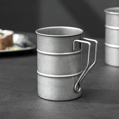 Retro Industrial Oil Barrel Stainless Steel Mug 380ml by HitMyNeed