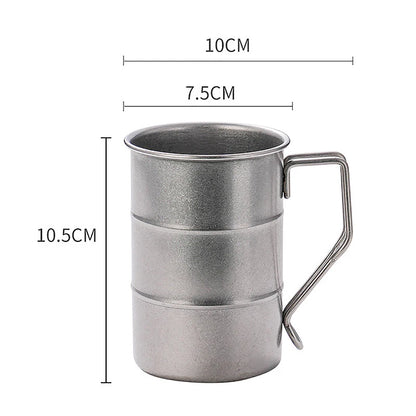Retro Industrial Oil Barrel Stainless Steel Mug 380ml by HitMyNeed
