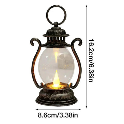 Retro LED Camping Lantern Battery Powered Bronze Silver by HitMyNeed