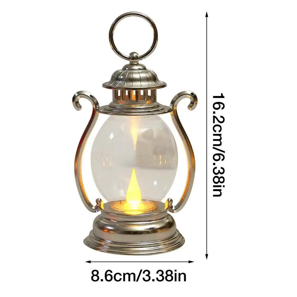 Retro LED Camping Lantern Battery Powered Silver by HitMyNeed