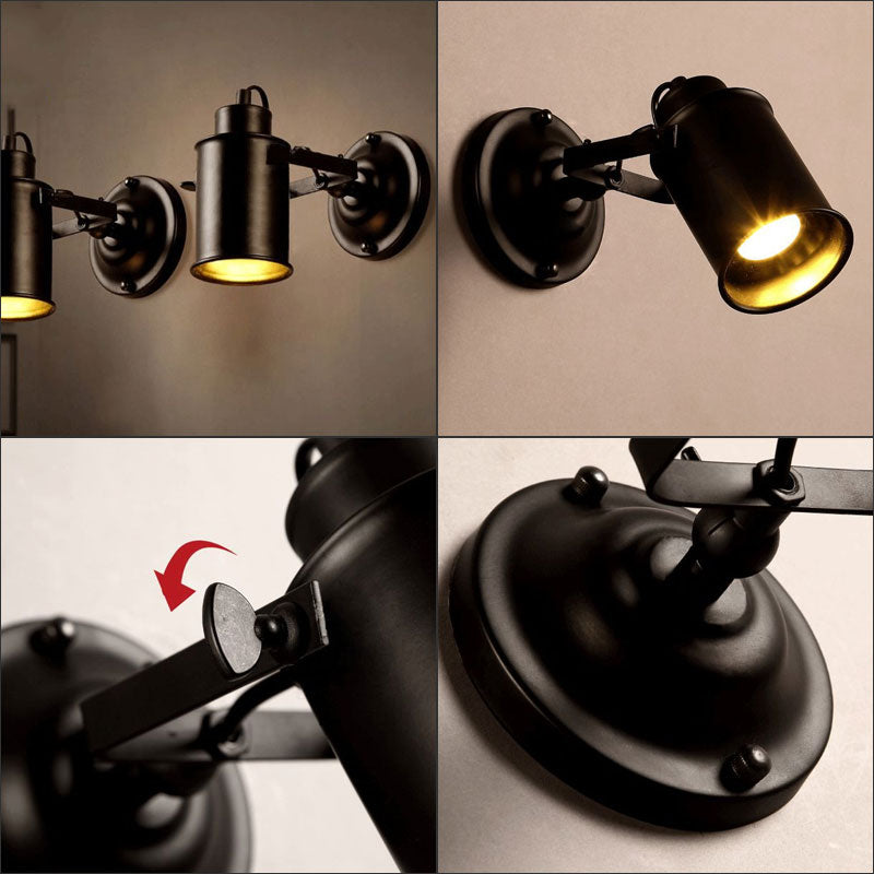 Retro LED Wall Sconce Light, Vintage Iron Fixture by HitMyNeed